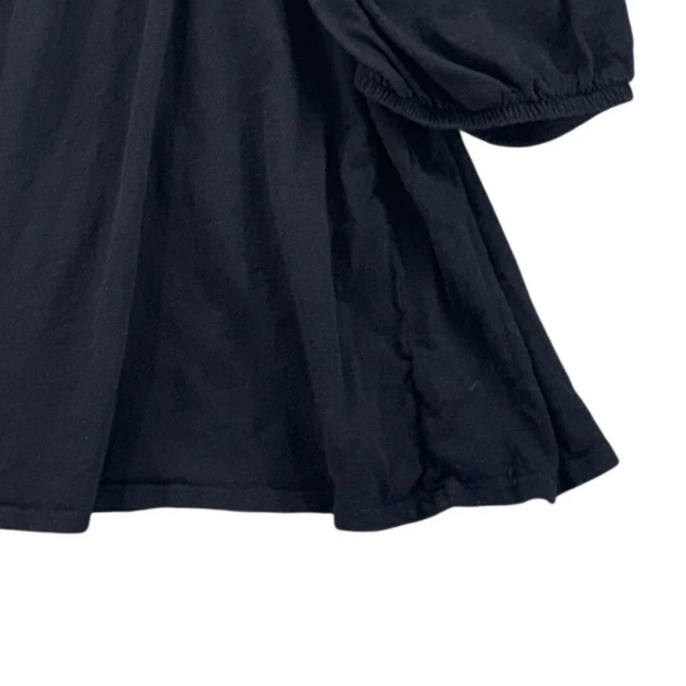 Old Navy Black Milkmaid Puff Sleeve Square Neck Blouse Top XL